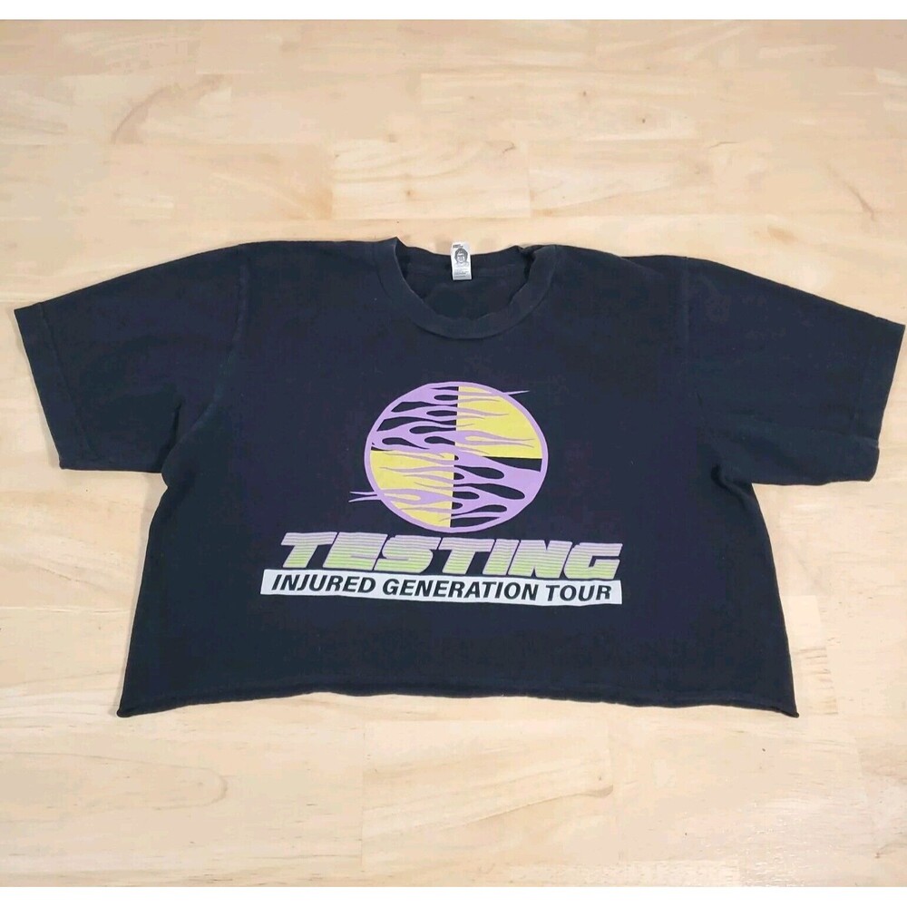 ASAP Rocky Sz M Testing Injured Generation Tour CROPPED T-Shirt Short Sleeve